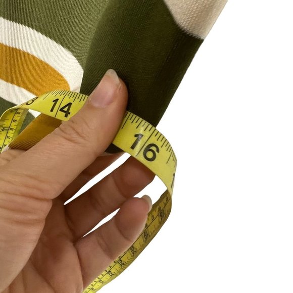 Vintage 60s Eddie Nober Green Short Sleeve Stripe Drop Waist Pleated Dress Small - Picture 6 of 9